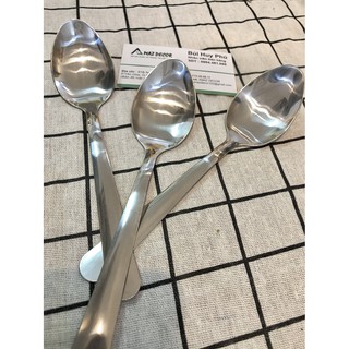[Sỉ] Bộ thìa muỗng inox cán dài ăn phở súp bún miến cháo inox sáng bóng đẹp cao cấp dày dặn