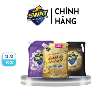 Nước giặt xả Swat 5in1 dạng túi 2,2L (đủ màu)