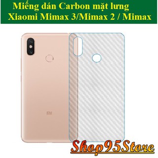 Miếng dán Carbon mặt lưng Xiaomi Mi Mix 3