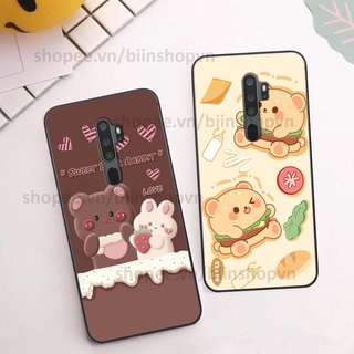 Ốp Oppo A5 2020 / A9 2020 in hình gấu chocolate kẹo ngọt siêu đẹp siêu xinh
