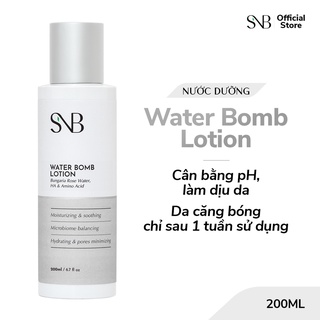 Nước dưỡng siêu cấp nước SNB Water Bo.mb Lotion 200ml cân bằng pH làm dịu nhẹ Da Căng Bóng