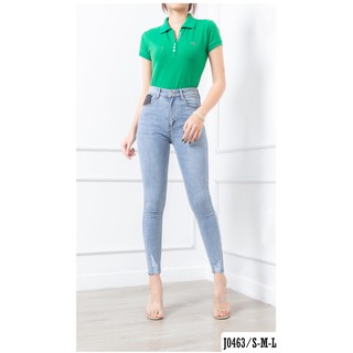 Quần Jean Skinny Nữ Màu Nhạt Lai Rách Lưng Siêu Cao Tôn Dáng Và Thời Trang J0463