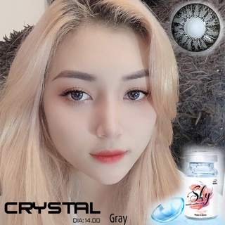 Kính áp tròng Sky Lens -Crystal Gray 0-6 Độ-Made in Korea Chính Hãng Dia14.00