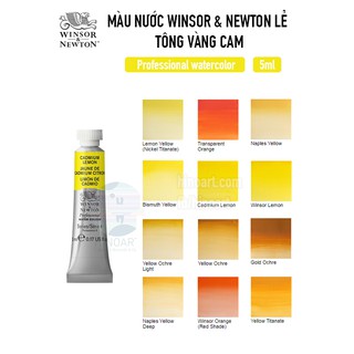 Màu nước lẻ tông vàng cam bảng 2 Winsor &amp; Newton Professional - 5ml