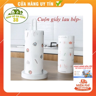 [A9] Cuộn 50 Tờ Giấy Lau Nhà Bếp Đa Năng Siêu Dai - Họa Tiết Đẹp Tiện Dụng
