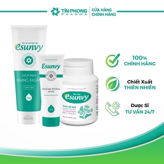 Bộ chăm sóc da mụn khởi đầu Esunvy - Giúp Sạch Mụn, Hết Thâm, Mờ Sẹo An Toàn, Hiệu Quả