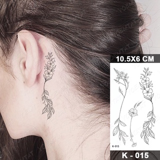 Hình xăm hoa vành tai k015- miếng dán tatoo tạm thời size <10x6cm