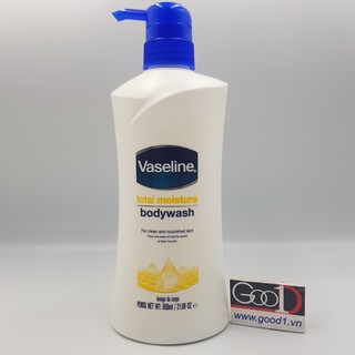Sữa tắm dưỡng ẩm trắng da Vaseline 650ml