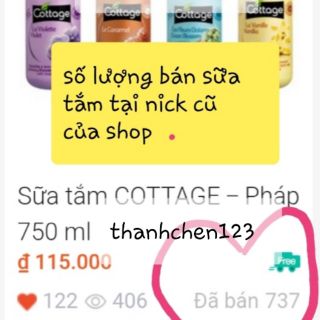 Sữa tắm Cottage - Pháp 750ml