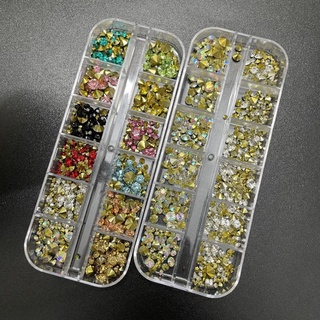 Đá chân nhọn set 12 màu cực sáng lung linh