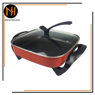 Nồi lẩu điện vuông chống dính GreenCook GCEH30 dung tích 5L, bảo hành 12 tháng