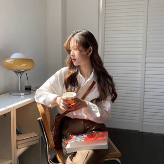 Áo sơ mi lụa form rộng đuôi tôm - Dorita Boutique
