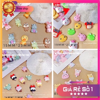 Túi phụ kiện gắn móng , charm nail hoạt hình,bánh kẹo, gấu, que kem, thú trang trí móng