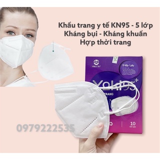 Hộp 10 cái khẩu trang Yoki kháng bụi - kháng khuẩn 5 lớp KN95