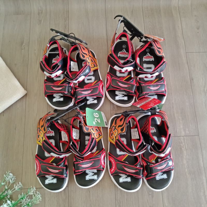 giày Sandal bé trai xe đỏ