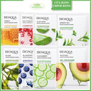 Mặt Nạ Giấy Trái Cây – Mặt Nạ Dưỡng Trắng Da Cấp Ẩm Giảm Mụn Mask Nội Địa Cao Cấp BIOAQUA 8 Vị Thiên Nhiên - Green Comes