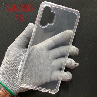 Ốp Lưng Samsung A13 4G Chống Sốc Viền Vuông Bảo Vệ Camera Dẻo Trong Suốt