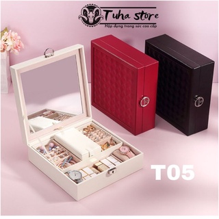 Hộp đựng trang sức T05 đựng nữ trang đồng hồ và son môi