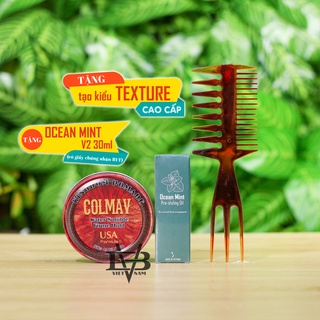 POMADE COLMAV Water Soluble Firme Hold 116gr vuốt tóc công nghệ Mỹ + Tặng Ocean Mint 30ml VÀ Lược Texture cao cấp
