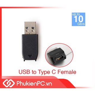 Giắc chuyển USB sang Type C chân cái tốc độ 10Gb (USB 3.1 gen 2)