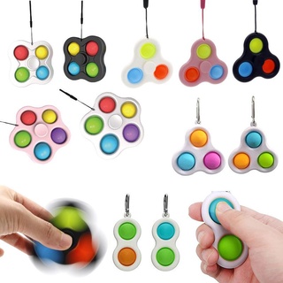 Dimple Simple Spinner Fidget - Pop It Bấm Bong Bóng Con Quay [Shop Bé Cát]