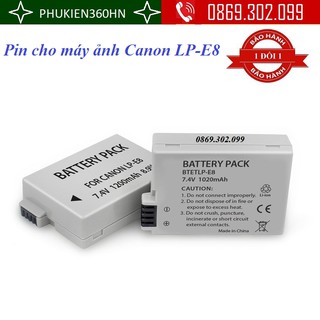 Pin cho máy ảnh Canon LP-E8 LPE8 pin máy ảnh Canon 550D 600D 650D 700D