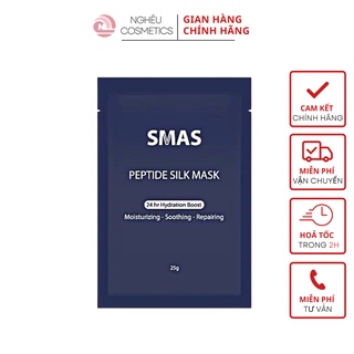 Mặt Nạ Dưỡng Ẩm Phục Hồi Làm Dịu Da Tức Thì SMAS Peptide Silk Mask 25G Nhập Khẩu Chính Hãng