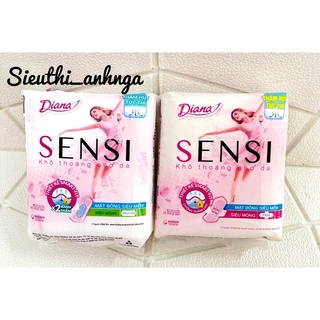 Gói 8 Miếng Băng Vệ Sinh Diana Sensi Siêu Mỏng Không Cánh/Có Cánh
