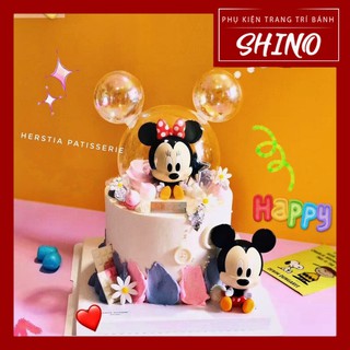 Đồ chơi chuột mickey trang trí bánh (Cặp)