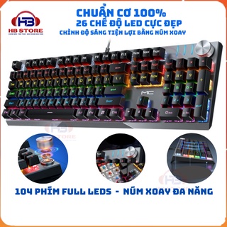 Bàn phím cơ máy tính gaming KB329 full size 26 chế độ led 104 phím - Dùng chơi game,thiết kế,văn phòng