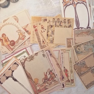 Mix 36 tấm giấy nền chủ đề cổ tích dùng trang trí bullet journal - ginandtonic