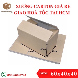 Combo 4 Thùng giấy chuyển nhà siêu to 60x40x40, 50x50x50, 66x40x60  kích thước lớn big size, thùng đi máy bay giá rẻ