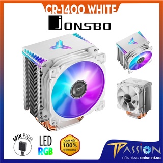 Tản nhiệt khí CPU Jonsbo CR-1400 White (Màu Trắng) LED RGB - 4 ống đồng, fan 9cm
