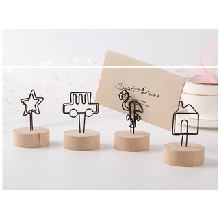 Kẹp ảnh kẹp giấy bằng gỗ để bàn, phụ kiện chụp ảnh decor trang trí đám cưới