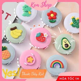 Thước Dây Cuộn Mini Dây Rút Tự Động Hình Cute Dễ Thương - K158