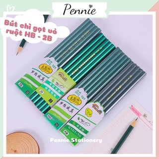 Bút chì gọt vỏ ruột HB - 2B Pennie dùng vẽ tranh cho học sinh ghi chép học tập