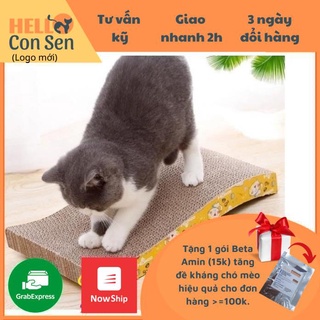 Cào móng mèo loại to dày bàn cào móng sóng nhấp nhô giải tỏa stress cho mèo đồ chơi mèo hiệu quả