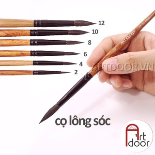 [ARTDOOR] Cọ vẽ màu nước ART SECRET lông Sóc thân Nâu (777R)