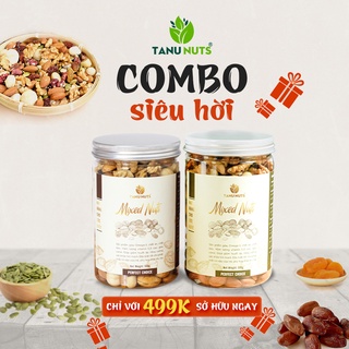 Combo siêu hời gồm hạt mix dinh dưỡng 4 hạt và mix raisins TANU NUTS ăn vặt mẹ bầu
