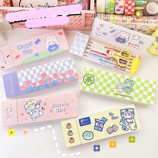 Hộp Bút DIY Nhựa Cứng In Hình Dễ Thương Sáng Tạo