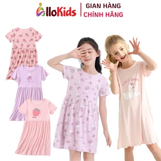 [Mã SKAMFSW175 giảm 10K đơn 50K] 12 - 53kg Váy, đầm cotton cộc tay cho bé gái thế hệ mới hãng MDK 2021