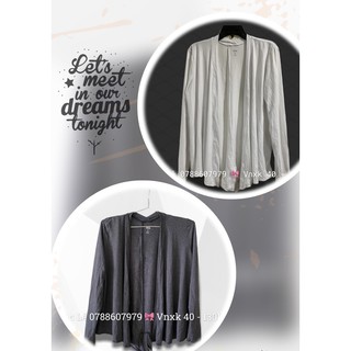 (40-60kg)Áo khoác nhẹ thể thao cardigan DG vnxk trắng rêu trơn 40-80kg