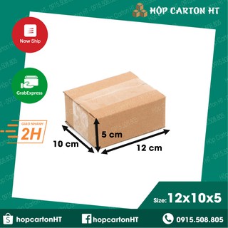 Combo 100 Hộp Giấy Carton Gói Hàng 12x10x5 Thùng Carton Đóng Hàng Giá Rẻ Chất Liệu Carton 3 Lớp Dày - Hộp Carton HT