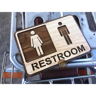 Bảng gỗ toilet, restroom mã 26
