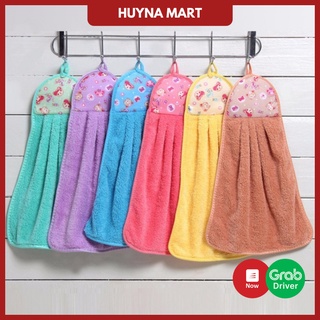 Khăn lau tay nhà bếp có móc treo, siêu thấm nước, nhiều họa tiết NB05
