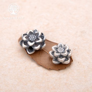 Charm bạc hoa sen xỏ ngang - NQ Jewelry