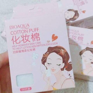 Hộp 100 Miếng Bông Tẩy Trang Bioaqua