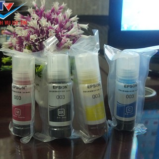 ☘️Mực in màu 003 Ee.p.s.on L1110, L3110, L3150,L4150,L1110 Đen/xanh/đỏ/vàng