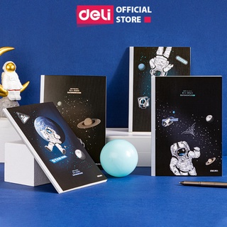 [Mã LIFEDELI1505 giảm 50K đơn 99K] Sổ tay ghi chép Deli dán gáy A5 hình ảnh phi hành gia 40 trang - Nhiều mẫu - WA540