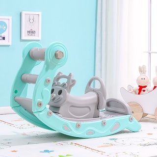 Cầu Trượt kiêm Bập Bênh, Kiêm xe tập đi LOẠI CAO CẤP Bé thoải mái vận Động, sáng tạo.